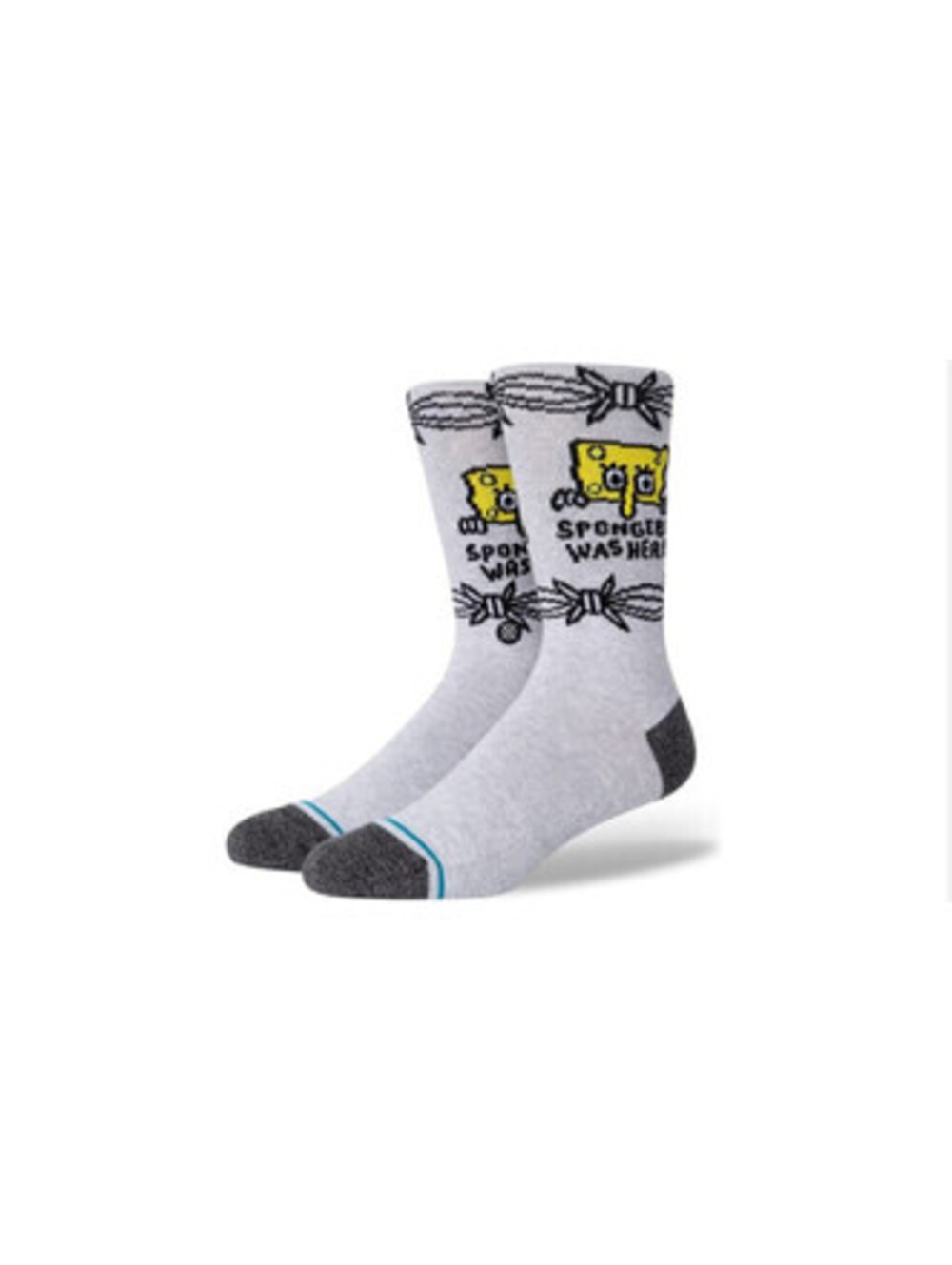 Stance Bob Was Here Heather Grey SM (US Men's Shoe 3-5.5, Women's Shoe 5-7.5)